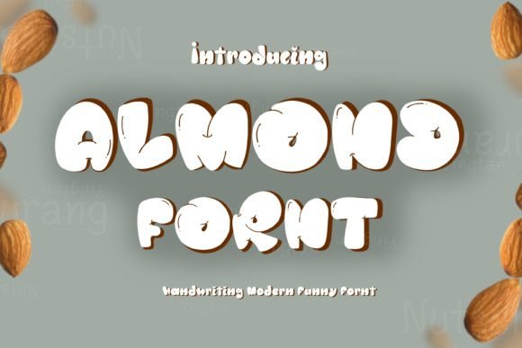 Almond Fornt: A Bubbly Display Font for Digital Design