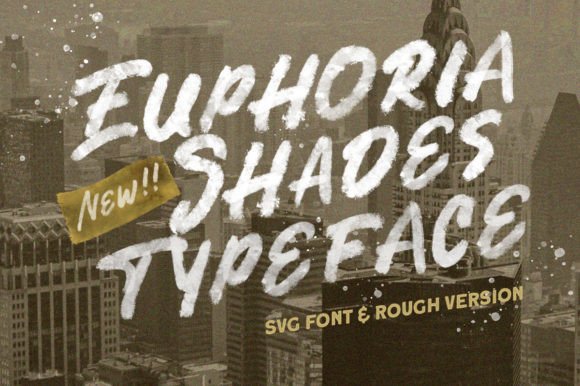 Euphoria Shades: A Textured Display Font for Crafters