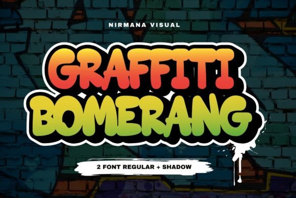 Graffiti Bomerang: A Bold Crafting Font for Street Art Style