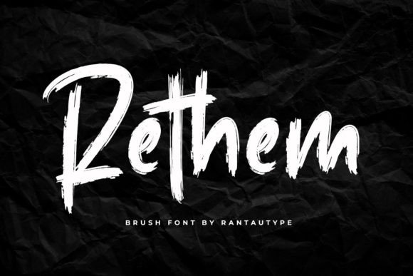 Rethem: A Bold Brush Display Font for Makers