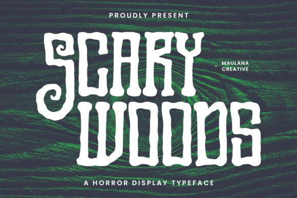 Scary Woods Font: A Display Typeface for Editorial Character
