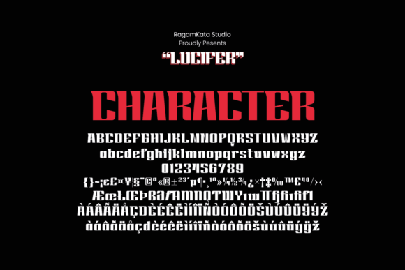 The Lucifer Font for Editorial Design and Publication Branding