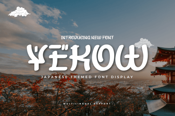 The Yekow Display Font for Authentic Japanese Aesthetic Campaigns